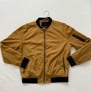 Zara Tan and Black Bomber Jacket